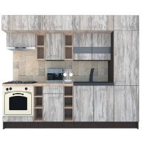 Bucatarie BIGMAR 270 A Wenge / Decor K084